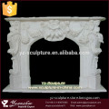 white marble fireplaces carvings with angle for home decoration